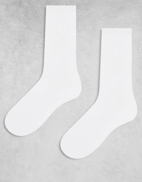 Only & Sons - Lot de 2 paires de chaussettes côtelées - Blanc - view 1
