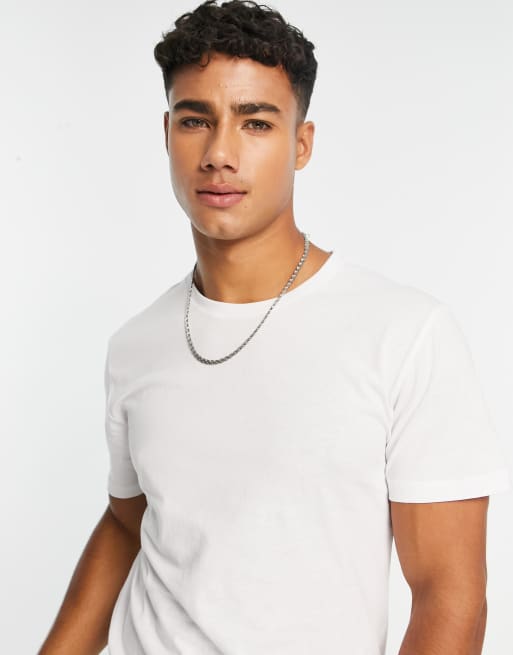 Only & Sons - Lot de 2 t-shirts longs à ourlet arrondi - Blanc, 3 de 4