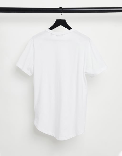 Only & Sons - Lot de 3 t-shirts longs à ourlet arrondi - Blanc, 2 de 4