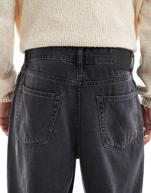 ONLY & SONS - Løstsiddende mørkegrå jeans med falmet finish, 5 af 5