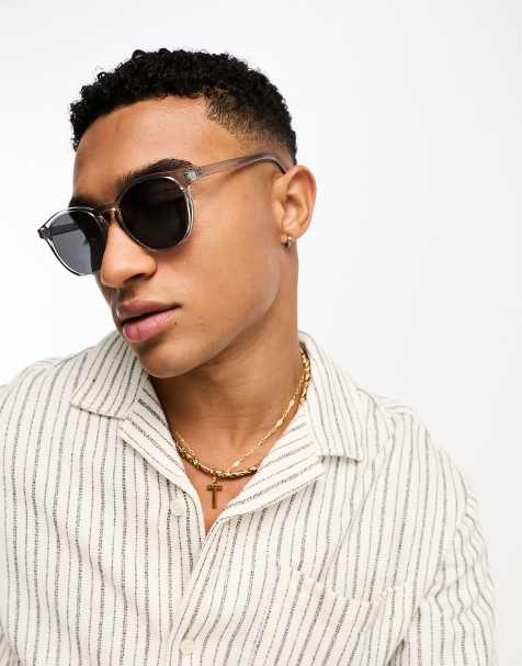 Only & Sons - Lunettes de soleil rondes - Gris - view 1