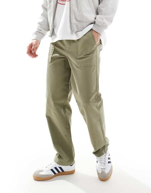 Only & Sons – Luźne spodnie w jasnym odcieniu khaki w roboczym stylu
