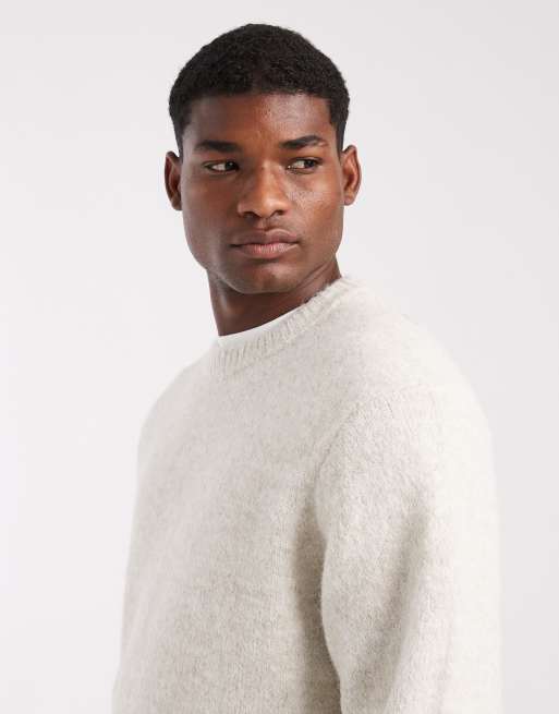 ONLY & SONS - Maglione girocollo squadrato beige, 4 di 5