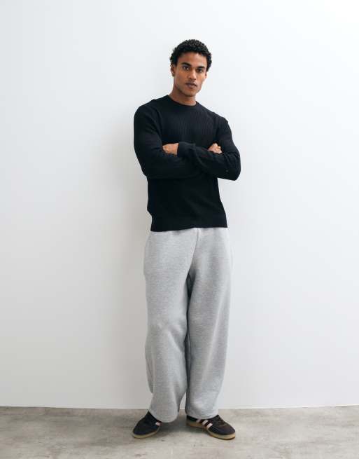 ONLY & SONS maglione in maglia relaxed fit girocollo nero, 4 di 5