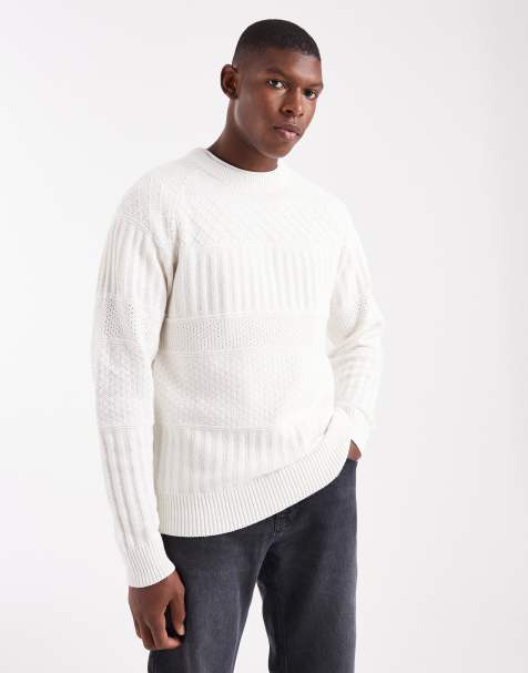 Only & Sons - Maglione lavorato color crema - view 1