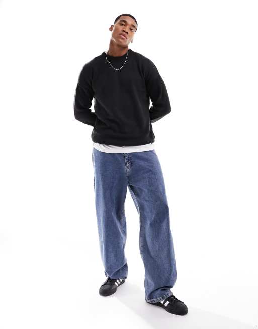 Only & Sons - Maglione nero oversize con spalle scese, 3 di 4