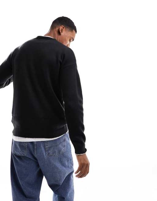 Only & Sons - Maglione nero oversize con spalle scese, 4 di 4