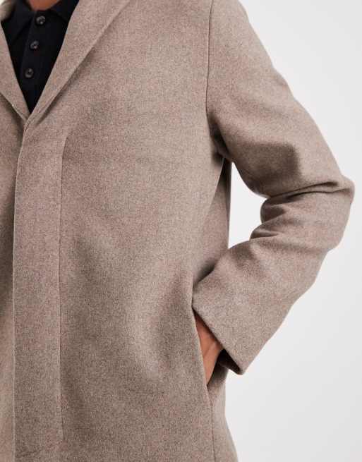 ONLY & SONS – Mantel aus Wollmischung in Greige, 5 von 5
