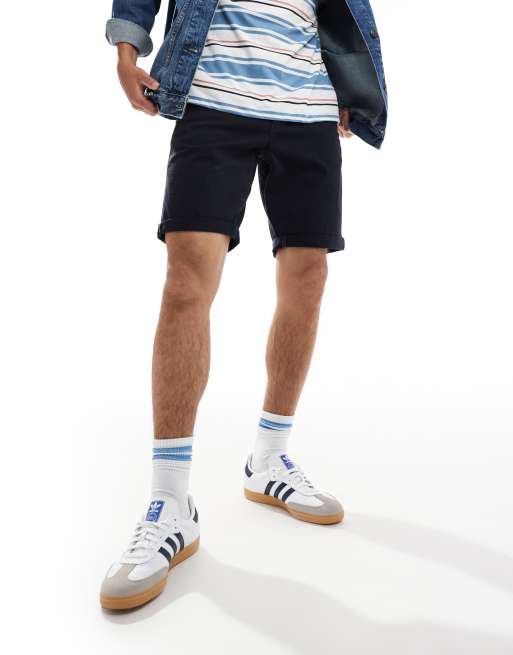 Only & Sons – Marinblå chinoshorts i regular fit