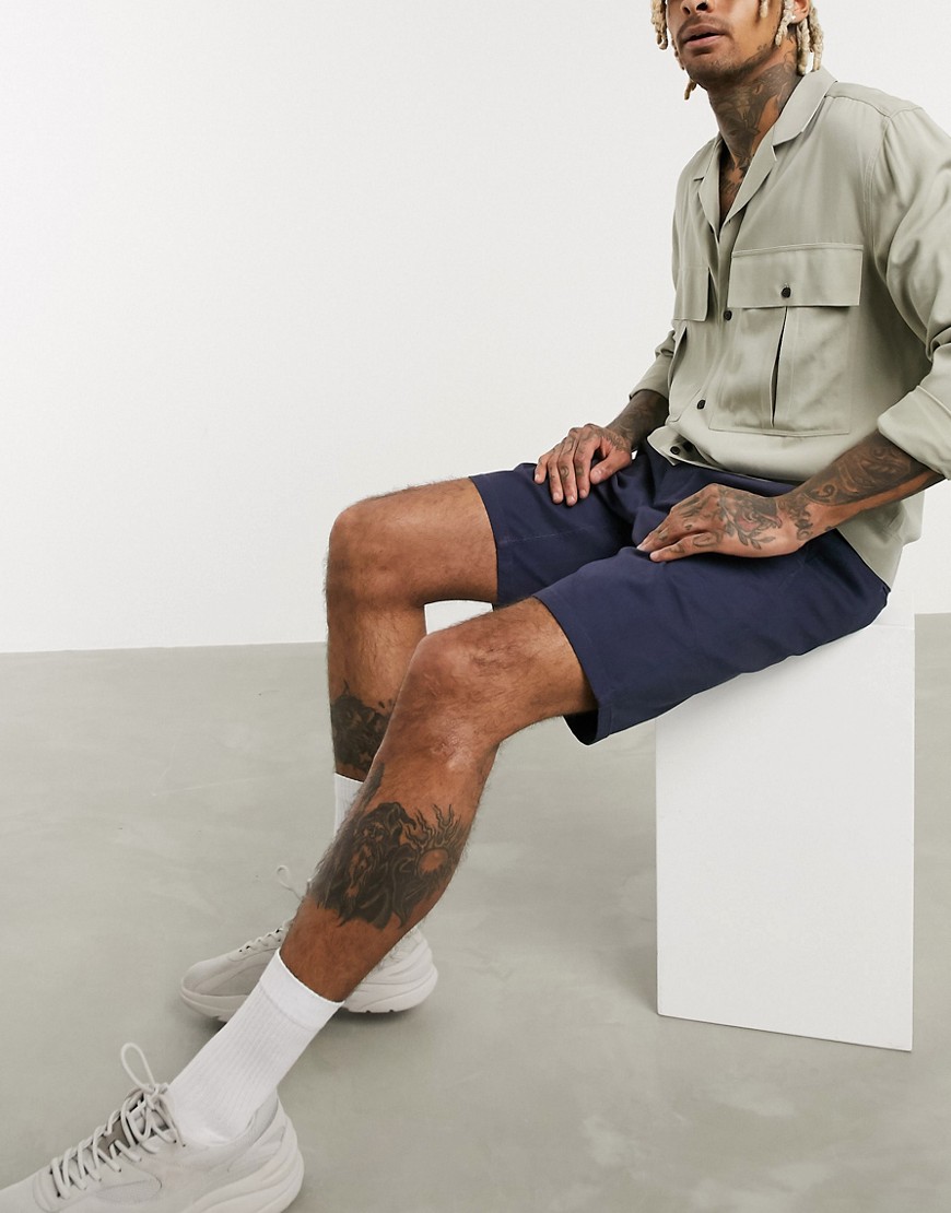 Only & Sons – Marinblå chinosshorts med smal passform