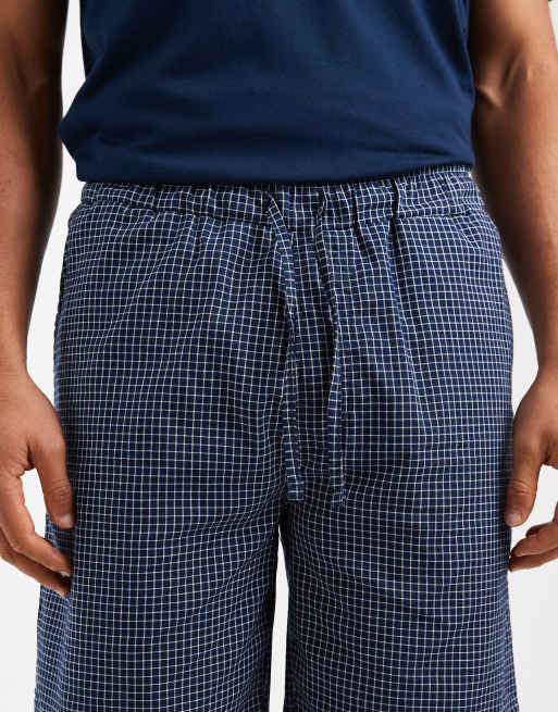 ONLY & SONS - Marineblå/hvidt pyjamassæt med T-shirt og shorts, 3 af 4
