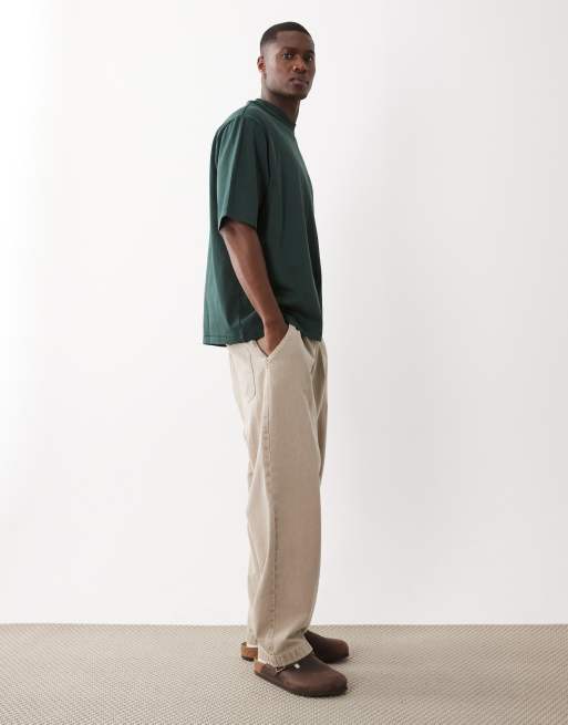 ONLY & SONS – Mörk, salviagrön t-shirt i extra oversize, 2 av 5