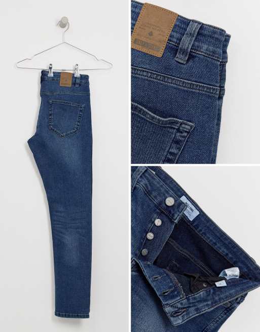 Only & Sons – Mörkblå slim jeans, 4 av 4