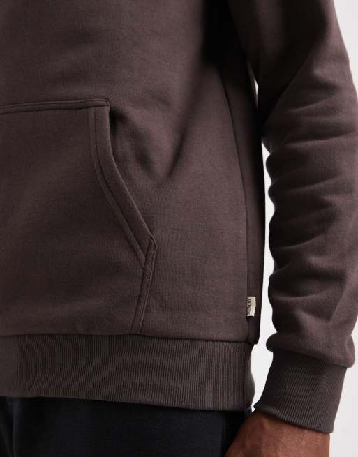 ONLY & SONS – Mörkbrun huvtröja i slim fit, 5 av 5