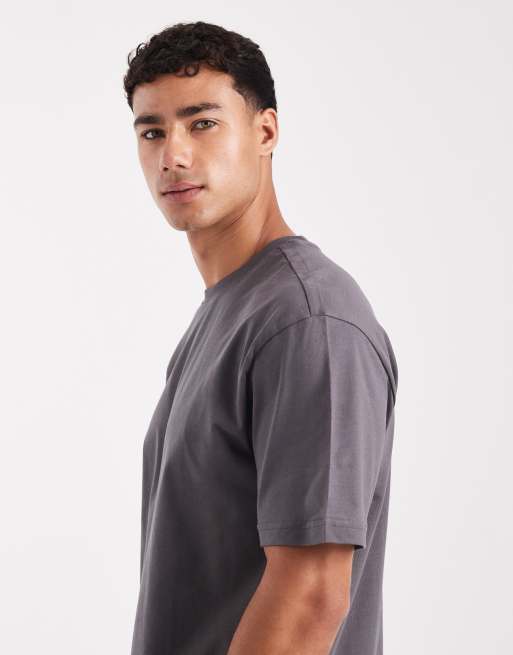 ONLY & SONS – Mörkgrå, avslappnad t-shirt, 4 av 5