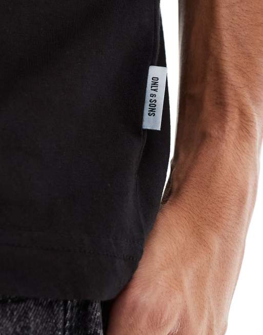 Only & Sons – Mörkgrå, ljusgrå, beige, stentvättade t-shirts i extra oversize, 3-pack, 3 av 4