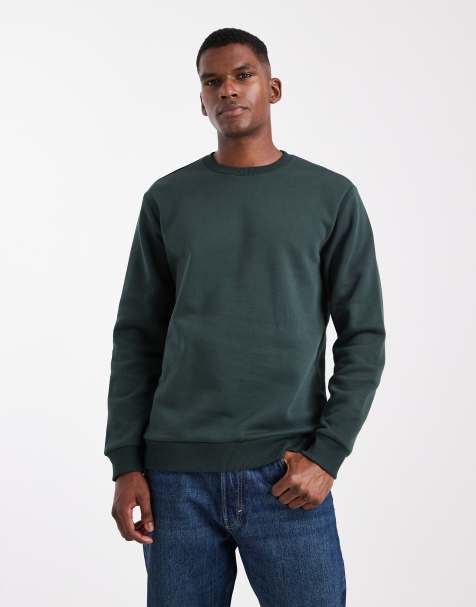 ONLY & SONS – Mörkgrön sweatshirt med rund halsringning - view 1