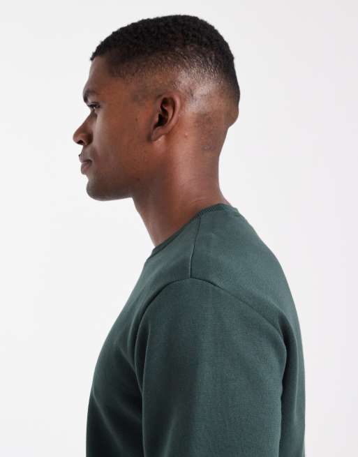 ONLY & SONS – Mörkgrön sweatshirt med rund halsringning, 5 av 5