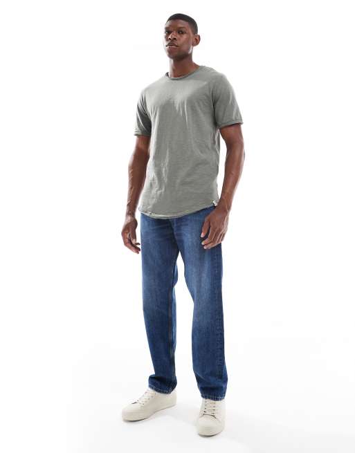 ONLY & SONS – Mörkt salviagrön, enkel t-shirt, 2 av 5