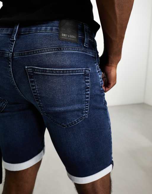 Only & Sons - Mørkeblå denimshorts, 2 af 4