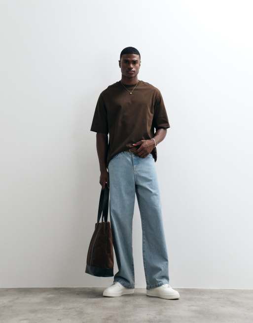 Only & Sons - Mørkebrun oversized T-shirt, 3 af 5