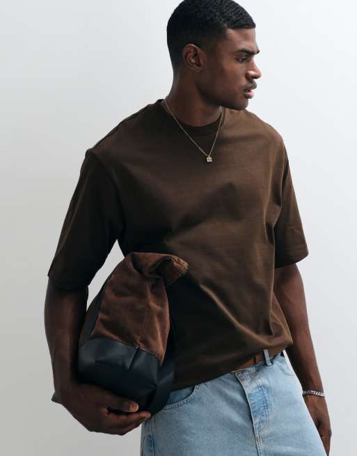 Only & Sons - Mørkebrun oversized T-shirt, 5 af 5