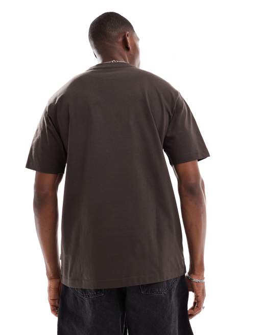Only & Sons - Mørkebrun T-shirt i afslappet pasform, 4 af 4