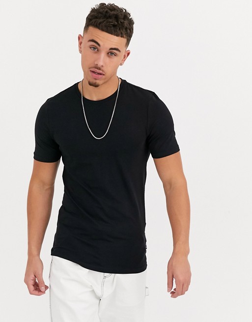 Only & Sons muscle fit t-shirt in black