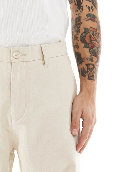 ONLY & SONS – Naturvita linnebyxor i baggy-stil, 5 av 5
