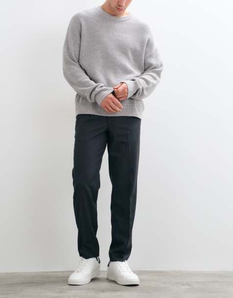 ONLY & SONS nauw toelopende broek in donkergrijs - view 1