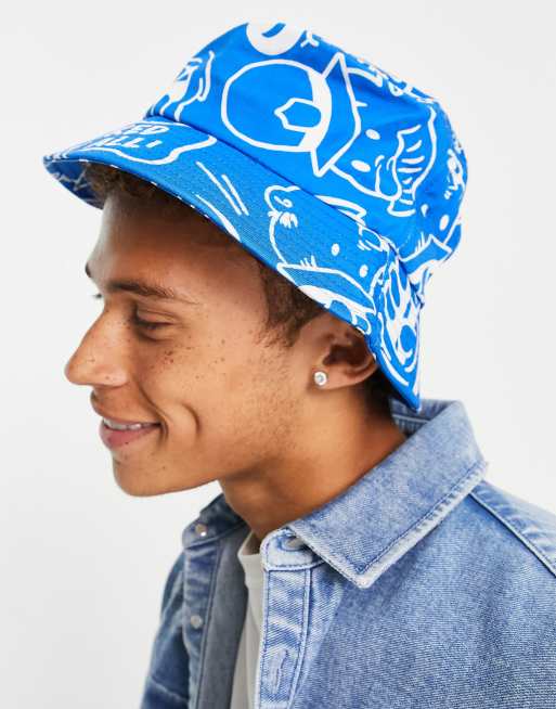 Only & Sons – Niebieski kapelusz typu bucket ze wzorem Pepsi – część zestawu  