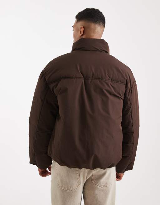 Only & Sons – Ocieplana kurtka oversize z materiału ripstop w kolorze brązowym, 3 z 5