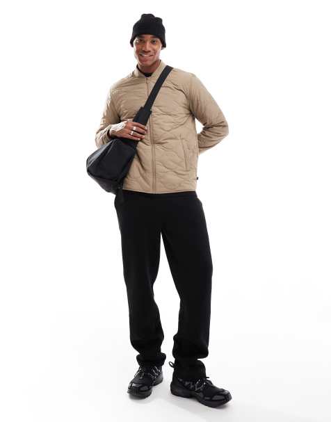 ONLY & SONS onion quilted jacket in beige - view 1