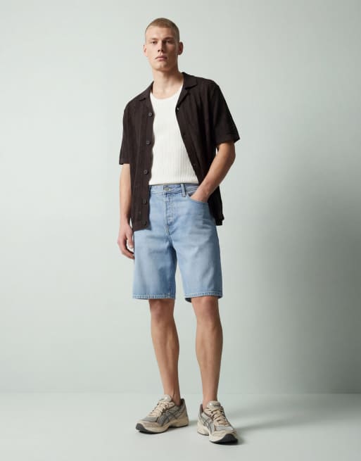 ONLY & SONS open knit shirt in brown, 9 of 12