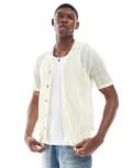 [ONLY & SONS] ONLY & SONS open knit shirt in light sage-Green XS ALOE WASH