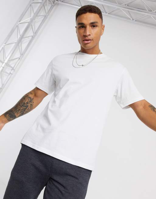 Only & Sons organic cotton oversized T-shirt in white | ASOS