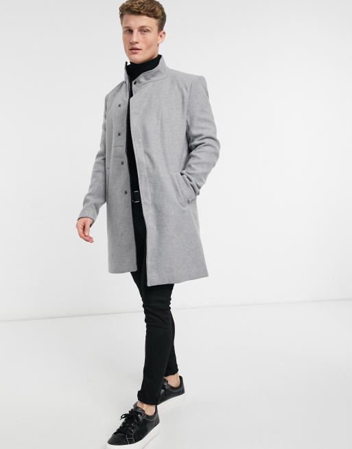 Only & sons sales funnel neck overcoat