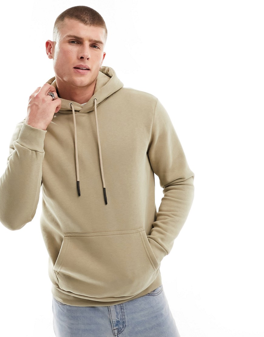 Only & Sons overhead hoodie in stone-Neutral