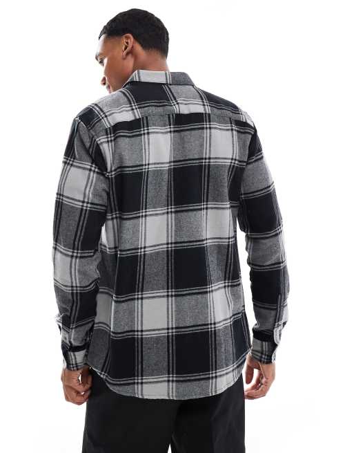 Only & Sons - Overhemd met buffalo-ruit in zwart en grijs, 4 van 4