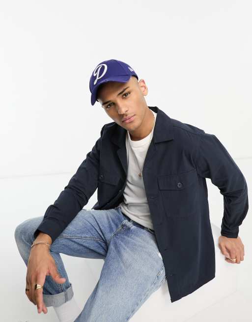 Only & Sons - Overhemd met reverskraag in marineblauw 