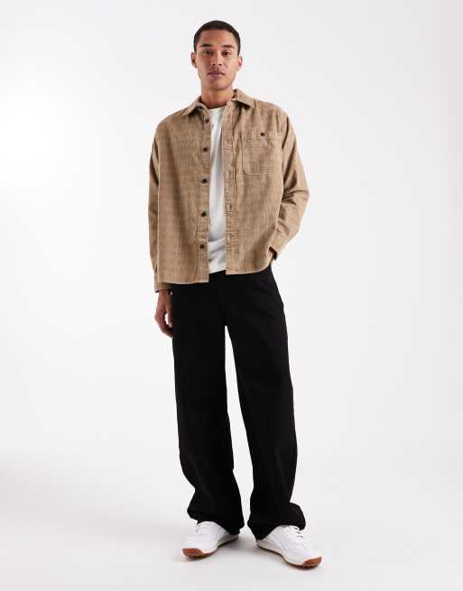 Only & Sons - Overshirt van corduroy in beige geruit, 2 van 5