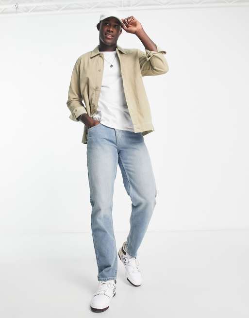 Only & Sons - Overshirt van corduroy in beige , 2 van 4