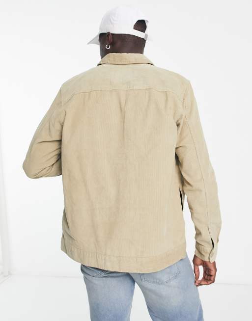 Only & Sons - Overshirt van corduroy in beige , 4 van 4