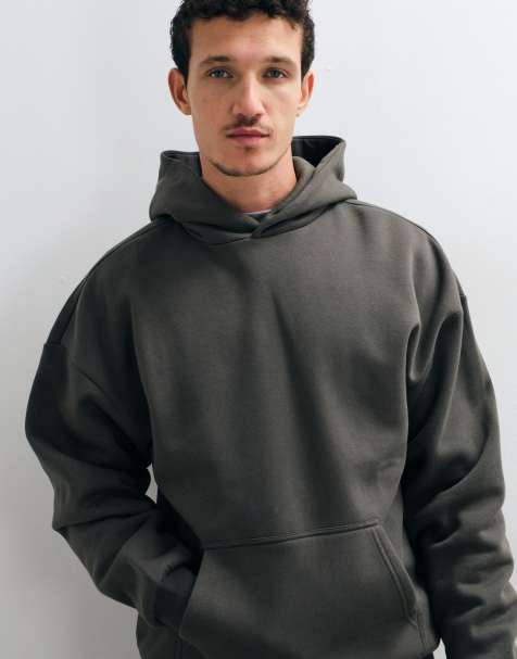 ONLY & SONS oversize bluza z kapturem w ciemnoszarym kolorze - view 1