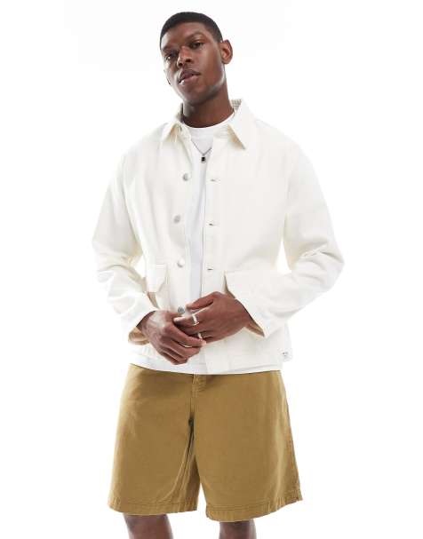 ONLY & SONS – Oversize-Jeansjacke in Ecru - view 1