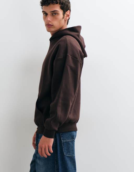 ONLY & SONS Oversize-Kapuzenpullover in Schokobraun, 2 von 5