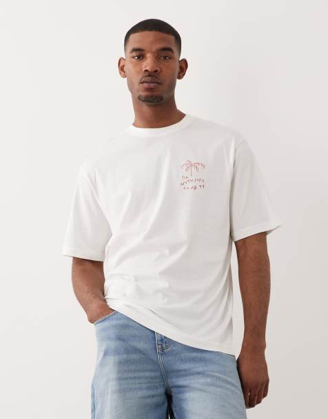 ONLY & SONS – Oversize-T-Shirt in Ecru mit „Do Nothing“-Rückenprint - view 1