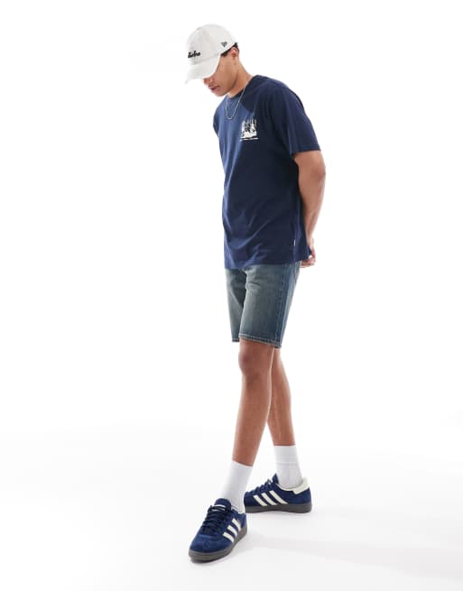 Only & Sons – Oversize-T-Shirt in Marineblau mit Japan-Rückenprint, 2 von 4