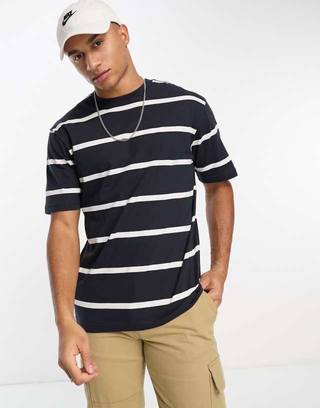 Only & Sons oversize t-shirt in navy stripe