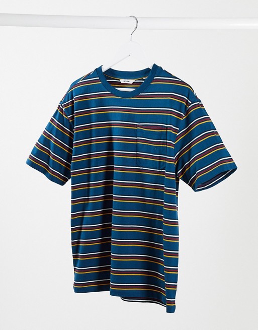 Only & Sons oversize t-shirt in navy stripe